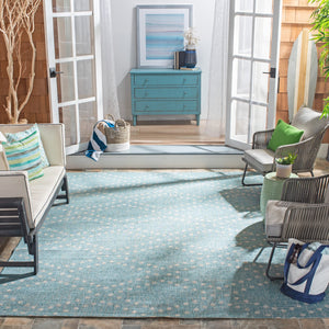 Safavieh Courtyard Elegant Aqua And Grey Area Rug – Stylish, Durable, And Perfect For Any Living Space Aqua ,Grey 88% Polypropylene,12% Polyester Cy8394-37121-9