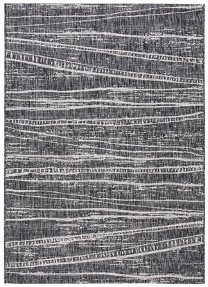 Safavieh Courtyard Elegant Abstract Area Rug - Durable Power-loomed Design For Indoor & Outdoor Spaces Black ,Ivory 88% Polypropylene,12% Polyester Cy8395-36621-29
