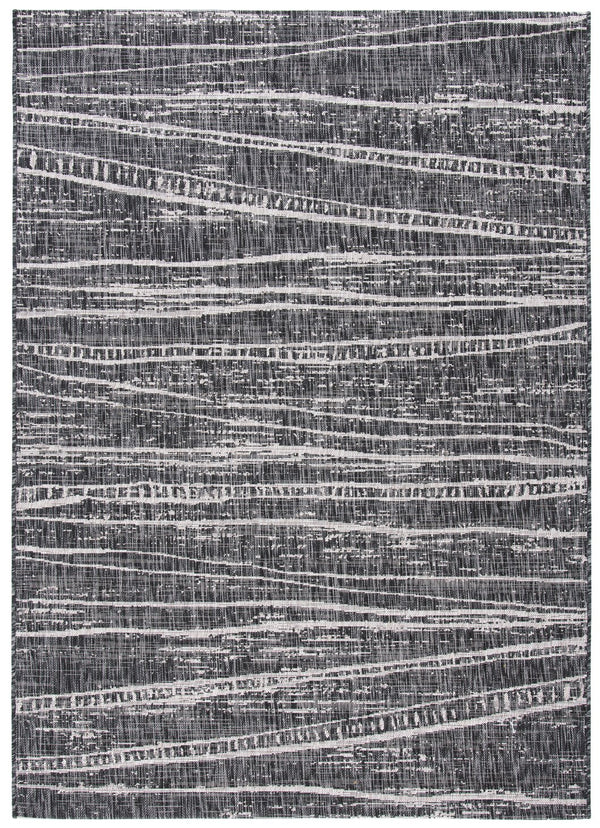 Safavieh Courtyard Elegant Abstract Area Rug - Durable Power-loomed Design For Indoor & Outdoor Spaces Black ,Ivory 88% Polypropylene,12% Polyester Cy8395-36621-29