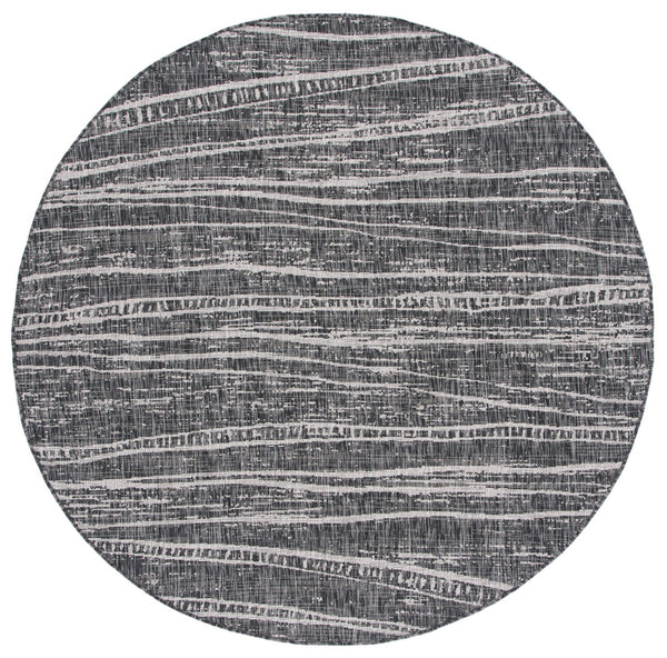 Safavieh Courtyard Elegant Abstract Area Rug - Durable Power-loomed Design For Indoor & Outdoor Spaces Black ,Ivory 88% Polypropylene,12% Polyester Cy8395-36621-29