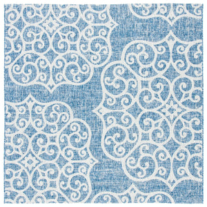 Safavieh Courtyard Elegant Navy And Grey Area Rug - Luxurious Design For Indoor And Outdoor Spaces Navy ,Grey 88% Polypropylene,12% Polyester Cy8396-36821-5