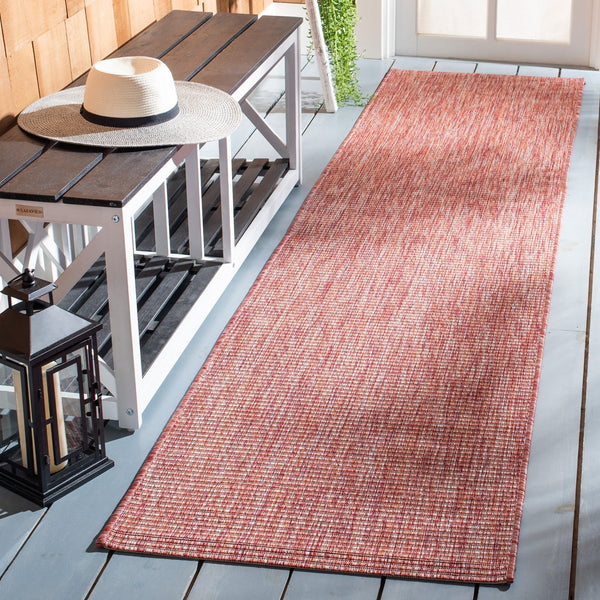 Safavieh Courtyard Small Rectangle Power-loomed Area Rug - Timeless Red Elegance For Indoor & Outdoor Spaces Red ,Red 88% Polypropylene,12% Polyester Cy8403-36522-7sq