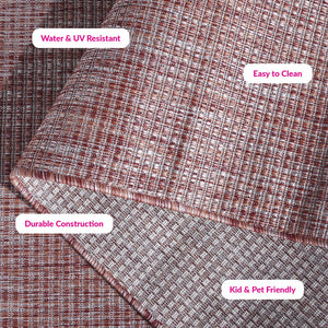 Safavieh Courtyard Small Rectangle Power-loomed Area Rug - Timeless Red Elegance For Indoor & Outdoor Spaces Red ,Red 88% Polypropylene,12% Polyester Cy8403-36522-7sq