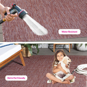 Safavieh Courtyard Small Rectangle Power-loomed Area Rug - Timeless Red Elegance For Indoor & Outdoor Spaces Red ,Red 88% Polypropylene,12% Polyester Cy8403-36522-7sq