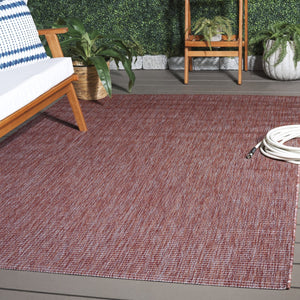 Safavieh Courtyard Small Rectangle Power-loomed Area Rug - Timeless Red Elegance For Indoor & Outdoor Spaces Red ,Red 88% Polypropylene,12% Polyester Cy8403-36522-7sq