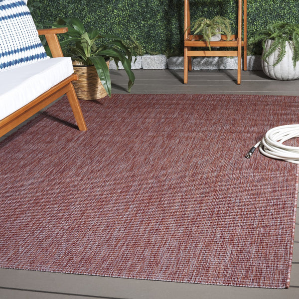 Safavieh Courtyard Small Rectangle Power-loomed Area Rug - Timeless Red Elegance For Indoor & Outdoor Spaces Red ,Red 88% Polypropylene,12% Polyester Cy8403-36522-7sq