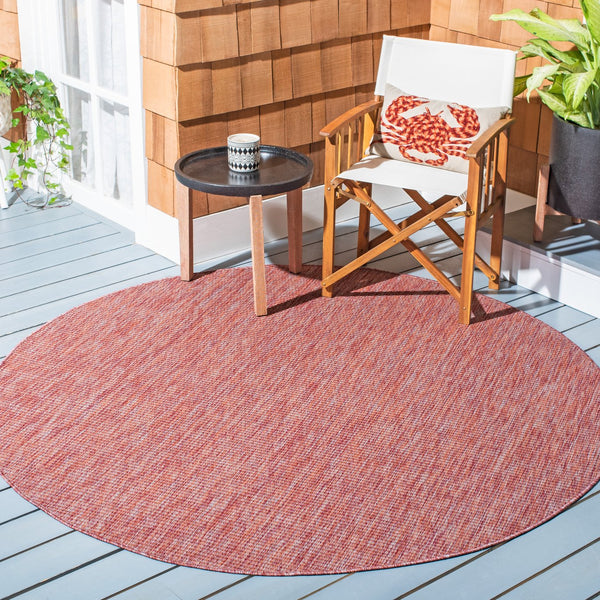 Safavieh Courtyard Small Rectangle Power-loomed Area Rug - Timeless Red Elegance For Indoor & Outdoor Spaces Red ,Red 88% Polypropylene,12% Polyester Cy8403-36522-7sq