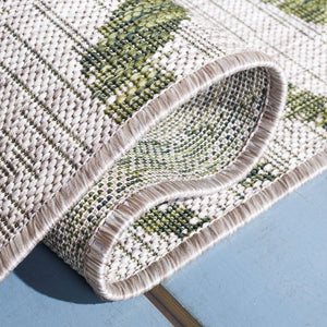 Safavieh Courtyard Contemporary Grey And Black Runner Rug - Stylish Indoor/Outdoor Area Rug For Modern Spaces Ivory ,Navy 88% Polypropylene,12% Polyester Cy8444-53412-4