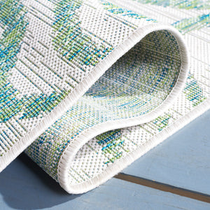 Safavieh Courtyard Contemporary Grey And Black Runner Rug - Stylish Indoor/Outdoor Area Rug For Modern Spaces Ivory ,Navy 88% Polypropylene,12% Polyester Cy8444-53412-4