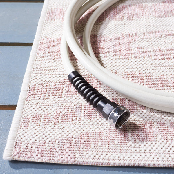 Safavieh Courtyard Contemporary Grey And Black Runner Rug - Stylish Indoor/Outdoor Area Rug For Modern Spaces Ivory ,Navy 88% Polypropylene,12% Polyester Cy8444-53412-4