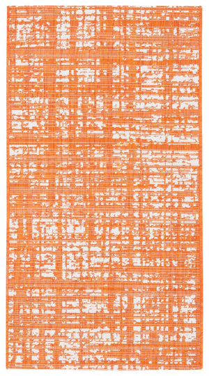 Safavieh Courtyard Elegant 9' X 12' Indoor/Outdoor Area Rug With Abstract Design In Pink And Ivory Tones Orange ,Ivory 85.4% Polypropylene,10.4% Polyester,4.2% Latex Cy8451-52821-810