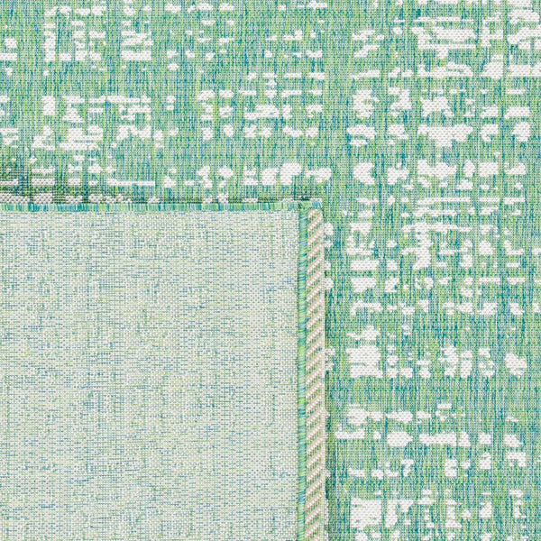 Safavieh Courtyard Elegant 9' X 12' Indoor/Outdoor Area Rug With Abstract Design In Pink And Ivory Tones Orange ,Ivory 85.4% Polypropylene,10.4% Polyester,4.2% Latex Cy8451-52821-810