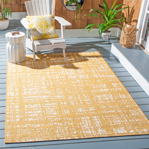 Safavieh Courtyard Elegant 9' X 12' Indoor/Outdoor Area Rug With Abstract Design In Pink And Ivory Tones Orange ,Ivory 85.4% Polypropylene,10.4% Polyester,4.2% Latex Cy8451-52821-810