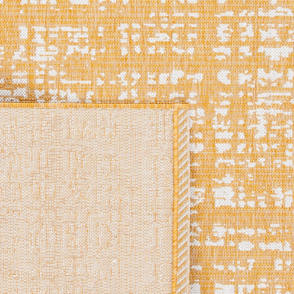 Safavieh Courtyard Elegant 9' X 12' Indoor/Outdoor Area Rug With Abstract Design In Pink And Ivory Tones Orange ,Ivory 85.4% Polypropylene,10.4% Polyester,4.2% Latex Cy8451-52821-810