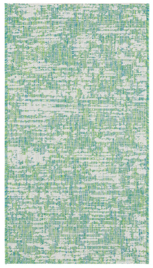 Safavieh Courtyard Luxurious Gold And Ivory Area Rug - Durable, Elegant Design For Indoor And Outdoor Use Green Blue ,Ivory 85.4% Polypropylene,10.4% Polyester,4.2% Latex Cy8452-55721-3