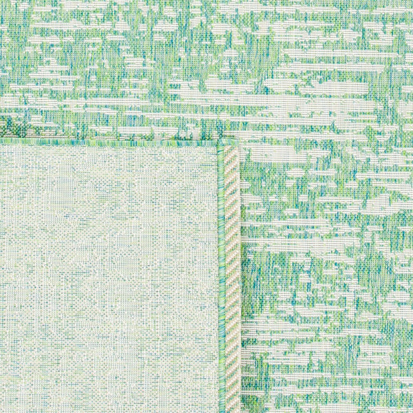 Safavieh Courtyard Luxurious Gold And Ivory Area Rug - Durable, Elegant Design For Indoor And Outdoor Use Green Blue ,Ivory 85.4% Polypropylene,10.4% Polyester,4.2% Latex Cy8452-55721-3