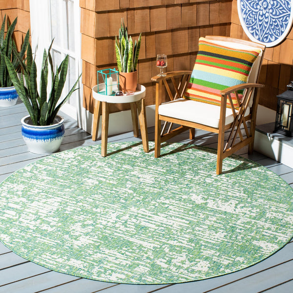 Safavieh Courtyard Luxurious Gold And Ivory Area Rug - Durable, Elegant Design For Indoor And Outdoor Use Green Blue ,Ivory 85.4% Polypropylene,10.4% Polyester,4.2% Latex Cy8452-55721-3