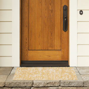 Safavieh Courtyard Luxurious Gold And Ivory Area Rug - Durable, Elegant Design For Indoor And Outdoor Use Green Blue ,Ivory 85.4% Polypropylene,10.4% Polyester,4.2% Latex Cy8452-55721-3