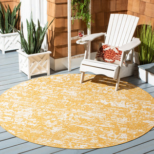 Safavieh Courtyard Luxurious Gold And Ivory Area Rug - Durable, Elegant Design For Indoor And Outdoor Use Green Blue ,Ivory 85.4% Polypropylene,10.4% Polyester,4.2% Latex Cy8452-55721-3