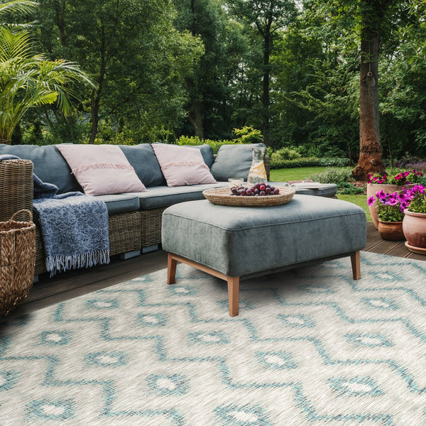 Safavieh Courtyard Elegant Grey And Blue Area Rug - Timeless Design, Durable Craftsmanship For Any Space Grey ,Blue 88% Polypropylene,12% Polyester Cy8463-37212-28