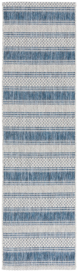 Safavieh Courtyard Sophisticated Grey And Navy Area Rug - Stylish, Durable Design For Indoor & Outdoor Spaces Grey ,Navy 88% Polypropylene,12% Polyester Cy8464-36812-4r