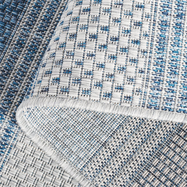 Safavieh Courtyard Sophisticated Grey And Navy Area Rug - Stylish, Durable Design For Indoor & Outdoor Spaces Grey ,Navy 88% Polypropylene,12% Polyester Cy8464-36812-4r