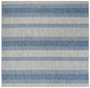 Safavieh Courtyard Sophisticated Grey And Navy Area Rug - Stylish, Durable Design For Indoor & Outdoor Spaces Grey ,Navy 88% Polypropylene,12% Polyester Cy8464-36812-4r