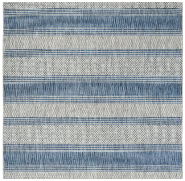 Safavieh Courtyard Sophisticated Grey And Navy Area Rug - Stylish, Durable Design For Indoor & Outdoor Spaces Grey ,Navy 88% Polypropylene,12% Polyester Cy8464-36812-4r