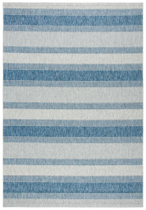 Safavieh Courtyard Sophisticated Grey And Navy Area Rug - Stylish, Durable Design For Indoor & Outdoor Spaces Grey ,Navy 88% Polypropylene,12% Polyester Cy8464-36812-4r