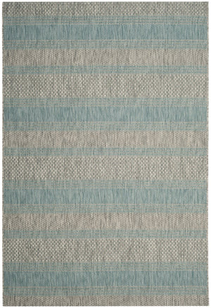 Safavieh Courtyard Sophisticated Grey And Navy Area Rug - Stylish, Durable Design For Indoor & Outdoor Spaces Grey ,Navy 88% Polypropylene,12% Polyester Cy8464-36812-4r