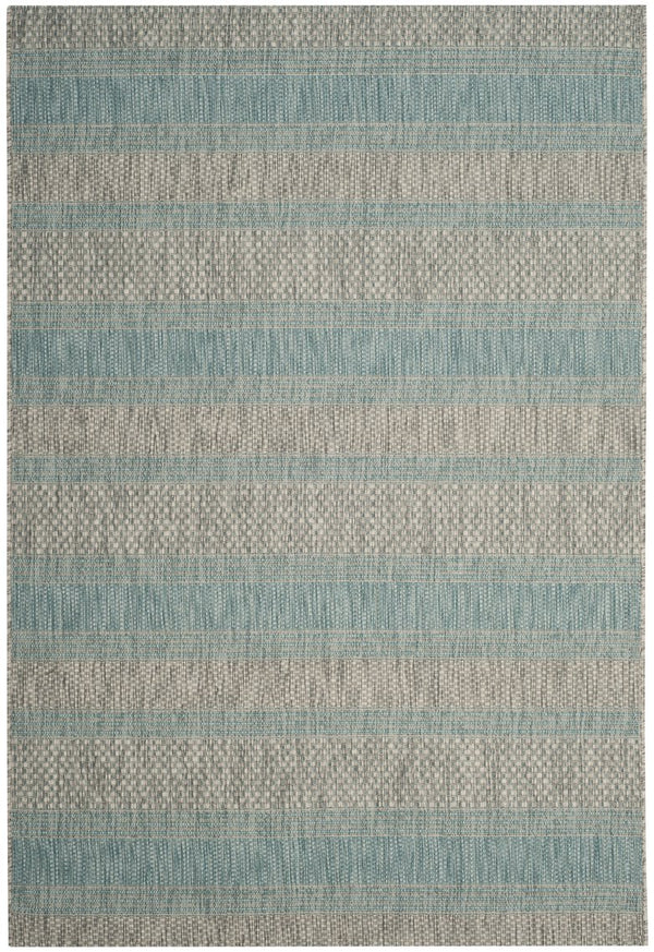 Safavieh Courtyard Sophisticated Grey And Navy Area Rug - Stylish, Durable Design For Indoor & Outdoor Spaces Grey ,Navy 88% Polypropylene,12% Polyester Cy8464-36812-4r