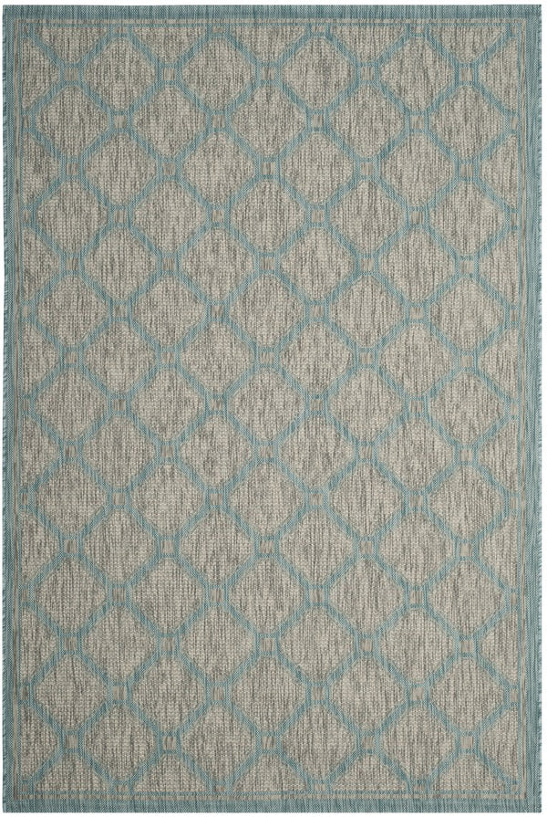Safavieh Courtyard Exquisite Indoor/Outdoor Area Rug With Geometric Design For Timeless Elegance And Durability Dark Grey ,Light Grey 88% Polypropylene,12% Polyester Cy8471-07812-810