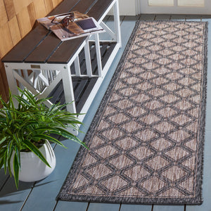 Safavieh Courtyard Exquisite Indoor/Outdoor Area Rug With Geometric Design For Timeless Elegance And Durability Dark Grey ,Light Grey 88% Polypropylene,12% Polyester Cy8471-07812-810