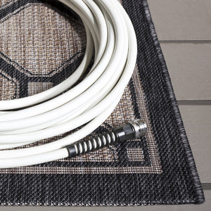 Safavieh Courtyard Exquisite Indoor/Outdoor Area Rug With Geometric Design For Timeless Elegance And Durability Dark Grey ,Light Grey 88% Polypropylene,12% Polyester Cy8471-07812-810