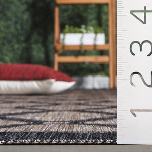 Safavieh Courtyard Exquisite Indoor/Outdoor Area Rug With Geometric Design For Timeless Elegance And Durability Dark Grey ,Light Grey 88% Polypropylene,12% Polyester Cy8471-07812-810