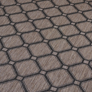 Safavieh Courtyard Exquisite Indoor/Outdoor Area Rug With Geometric Design For Timeless Elegance And Durability Dark Grey ,Light Grey 88% Polypropylene,12% Polyester Cy8471-07812-810