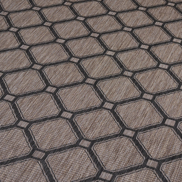 Safavieh Courtyard Exquisite Indoor/Outdoor Area Rug With Geometric Design For Timeless Elegance And Durability Dark Grey ,Light Grey 88% Polypropylene,12% Polyester Cy8471-07812-810