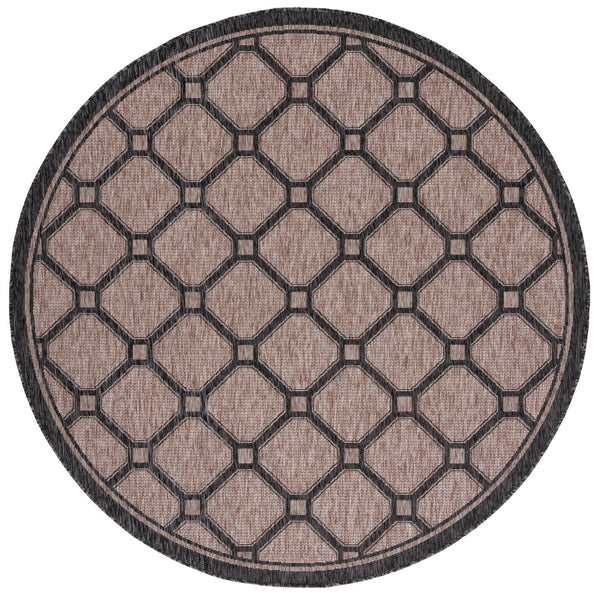 Safavieh Courtyard Exquisite Indoor/Outdoor Area Rug With Geometric Design For Timeless Elegance And Durability Dark Grey ,Light Grey 88% Polypropylene,12% Polyester Cy8471-07812-810