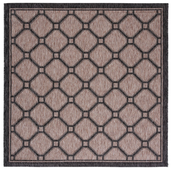 Safavieh Courtyard Exquisite Indoor/Outdoor Area Rug With Geometric Design For Timeless Elegance And Durability Dark Grey ,Light Grey 88% Polypropylene,12% Polyester Cy8471-07812-810