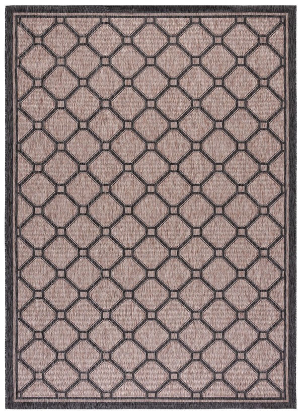 Safavieh Courtyard Exquisite Indoor/Outdoor Area Rug With Geometric Design For Timeless Elegance And Durability Dark Grey ,Light Grey 88% Polypropylene,12% Polyester Cy8471-07812-810