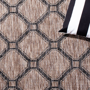 Safavieh Courtyard Exquisite Indoor/Outdoor Area Rug With Geometric Design For Timeless Elegance And Durability Dark Grey ,Light Grey 88% Polypropylene,12% Polyester Cy8471-07812-810