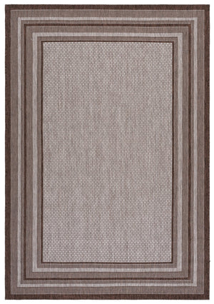 Safavieh Courtyard Elegant Square Area Rug In Natural And Black - Modern Design For Contemporary Spaces Ivory ,Teal 88% Polypropylene,12% Polyester Cy8475-53512-9r
