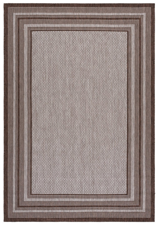 Safavieh Courtyard Elegant Square Area Rug In Natural And Black - Modern Design For Contemporary Spaces Ivory ,Teal 88% Polypropylene,12% Polyester Cy8475-53512-9r