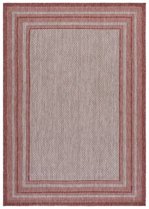 Safavieh Courtyard Elegant Square Area Rug In Natural And Black - Modern Design For Contemporary Spaces Ivory ,Teal 88% Polypropylene,12% Polyester Cy8475-53512-9r