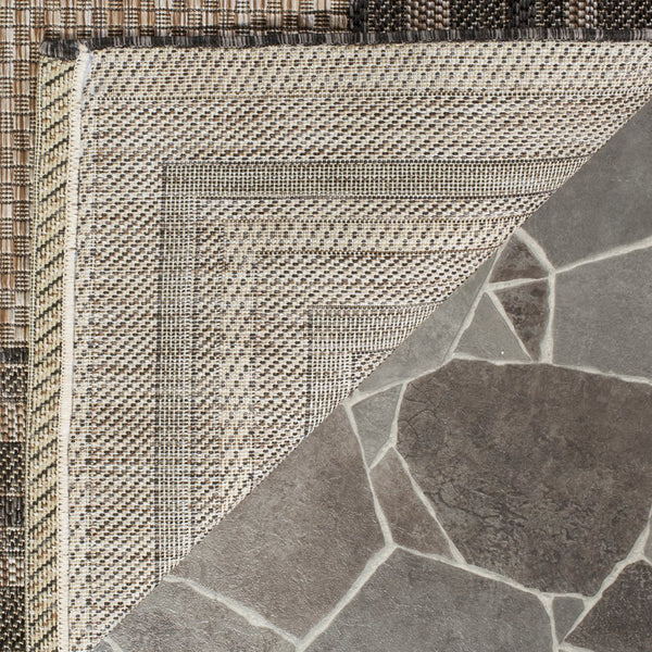 Safavieh Courtyard Low-Profile Power-Loomed Rug From Turkey — Neutral Beige With Green Border, Durable Stain-Resist 2'-0" x 3'-7" IVORY / PINK CY8475-56212-2