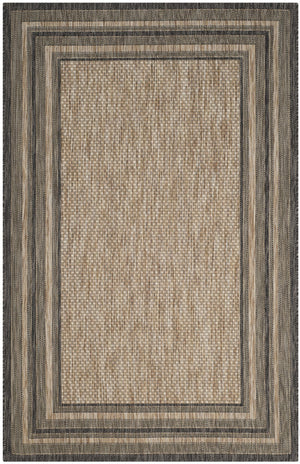 Safavieh Courtyard Round Area Rug 6Ft7in Diameter — Low-Profile, Stain-Resistant Poly Blend For High-Traffic Spaces 11'-0" x 11'-0" CY8475-37312-11R