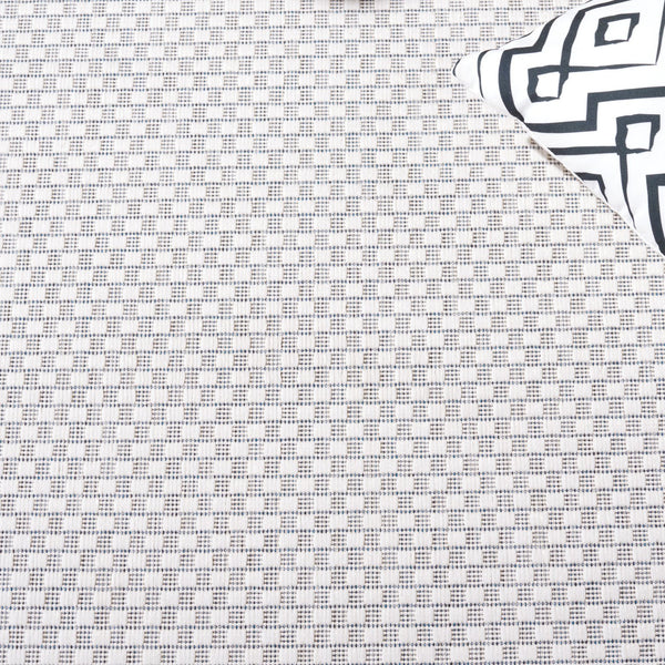 Safavieh Courtyard Elegant Power-loomed Rug For Indoor/Outdoor Spaces - Durable, Stylish, Oeko-tex Certified Ivory ,Black 88% Polypropylene,12% Polyester Cy8475-53712-9sq