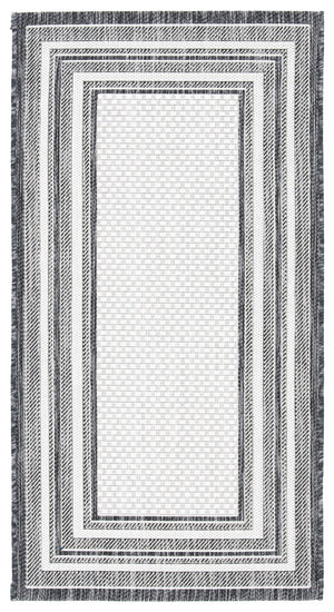 Safavieh Courtyard Modern Beige Area Rug With Deep Green Accents – Power-Loomed Turkey, Stain-Resistant 5X7 6'-0" x 8'-0" CY8475-53712-68