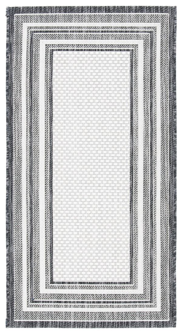 Safavieh Courtyard Modern Beige Area Rug With Deep Green Accents – Power-Loomed Turkey, Stain-Resistant 5X7 6'-0" x 8'-0" CY8475-53712-68