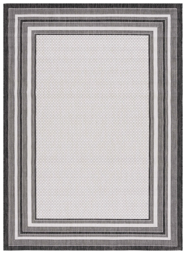Safavieh Courtyard Modern Beige Area Rug With Deep Green Accents – Power-Loomed Turkey, Stain-Resistant 5X7 6'-0" x 8'-0" CY8475-53712-68